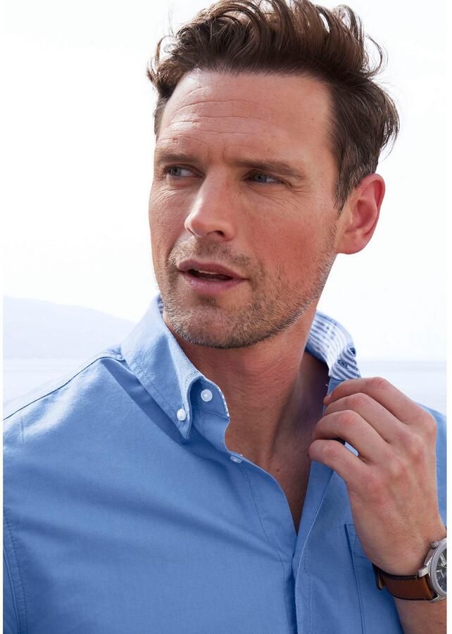 H.I.S Overhemd met lange mouwen Regular fit met button-down kraag 100% katoen - Foto 2