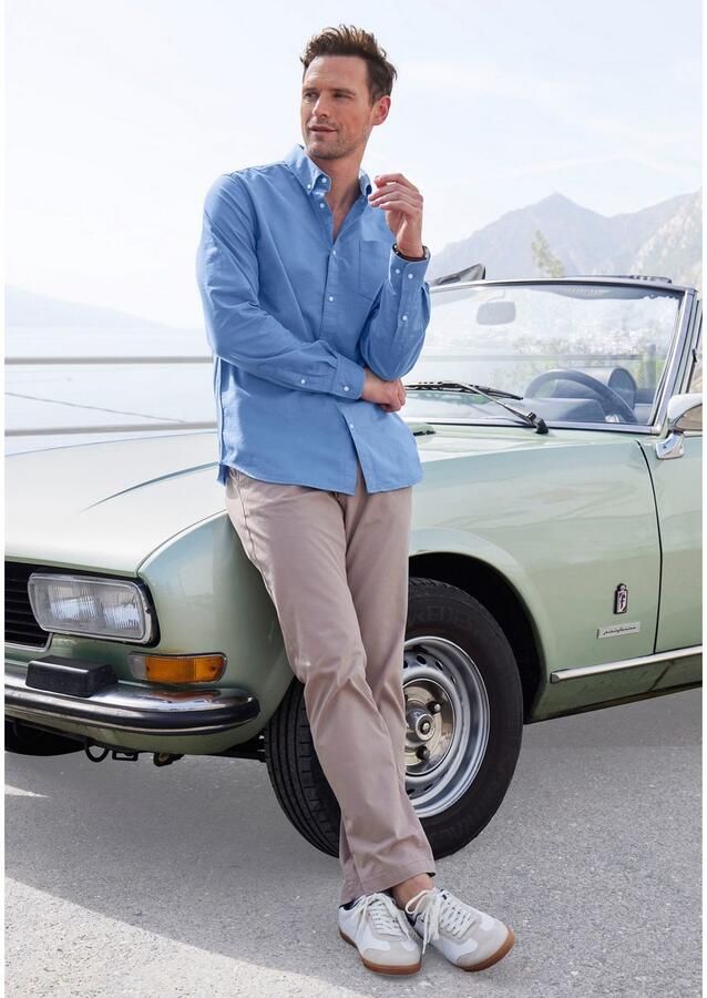 H.I.S Overhemd met lange mouwen Regular fit met button-down kraag 100% katoen - Foto 5