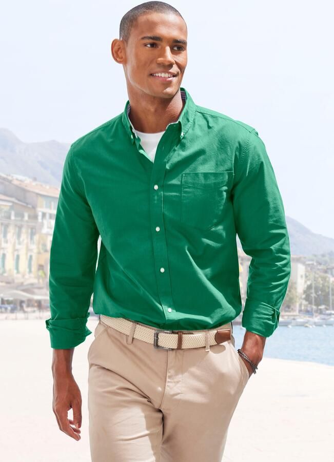 H.I.S Overhemd met lange mouwen Regular fit met button-down kraag 100% katoen - Foto 5