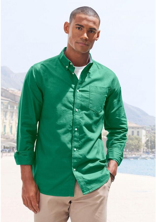 H.I.S Overhemd met lange mouwen Regular fit met button-down kraag 100% katoen - Foto 4