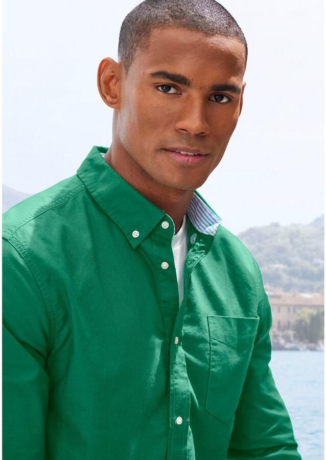 H.I.S Overhemd met lange mouwen Regular fit met button-down kraag 100% katoen - Foto 2