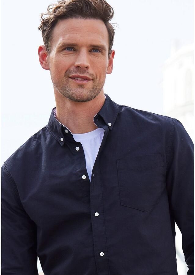 H.I.S Overhemd met lange mouwen Regular fit met button-down kraag 100% katoen - Foto 2