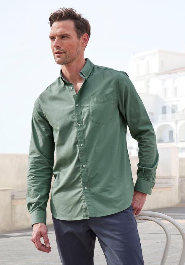 H.I.S Overhemd met lange mouwen Regular fit met button-down kraag 100% katoen - Foto 5