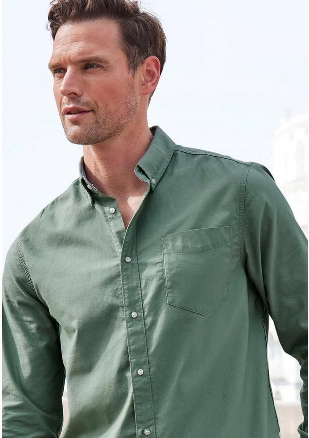 H.I.S Overhemd met lange mouwen Regular fit met button-down kraag 100% katoen - Foto 2