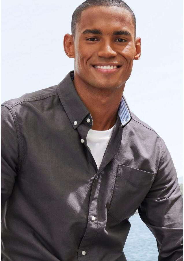 H.I.S Overhemd met lange mouwen Regular fit met button-down kraag 100% katoen - Foto 2