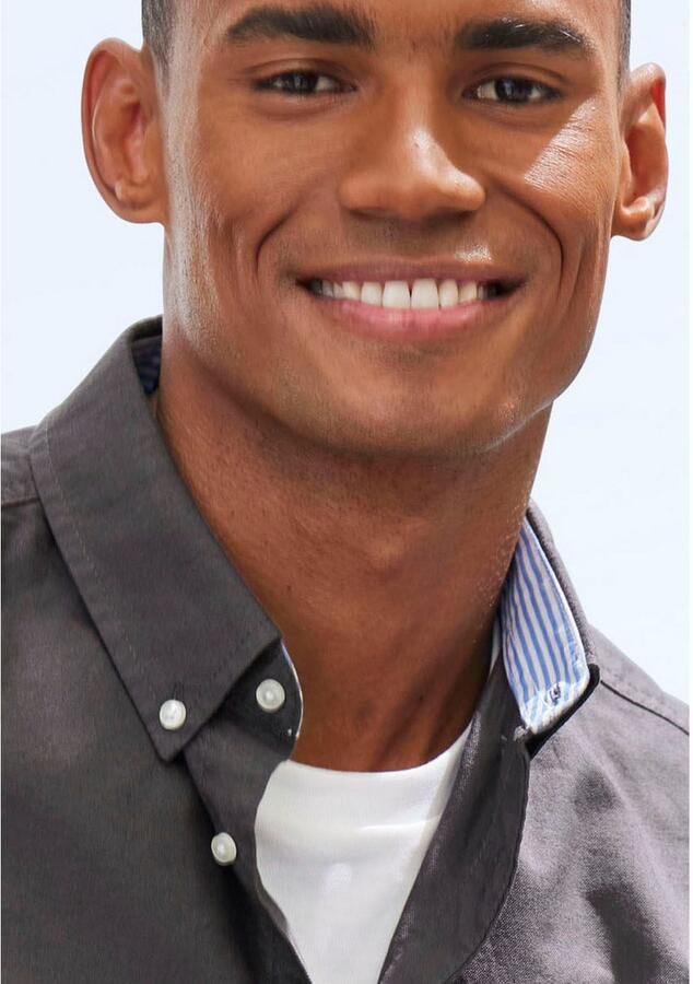 H.I.S Overhemd met lange mouwen Regular fit met button-down kraag 100% katoen - Foto 3