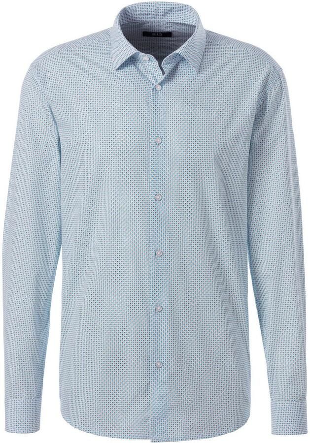 H.I.S Overhemd met lange mouwen Regular fit met haifiskraag en all-over print van zuiver katoen - Foto 5