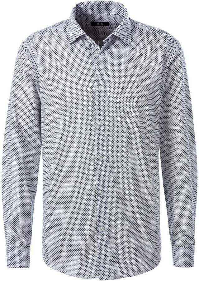 H.I.S Overhemd met lange mouwen Regular fit met haifiskraag en all-over print van zuiver katoen