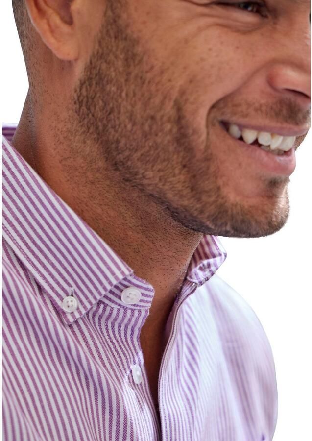 H.I.S Overhemd met korte mouwen Regular fit Oxford overhemd met korte mouwen met button-down-kraag van 100% katoen - Foto 3