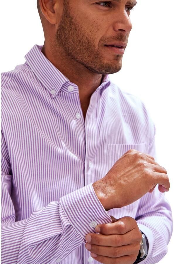 H.I.S Overhemd met lange mouwen Regular fit Oxford overhemd langarm met button-down-kraag van 100% katoen - Foto 4