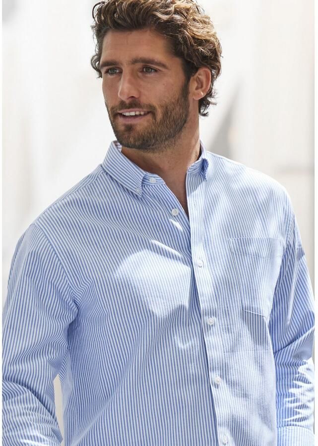 H.I.S Overhemd met lange mouwen Regular fit Oxford overhemd langarm met button-down-kraag van 100% katoen - Foto 2