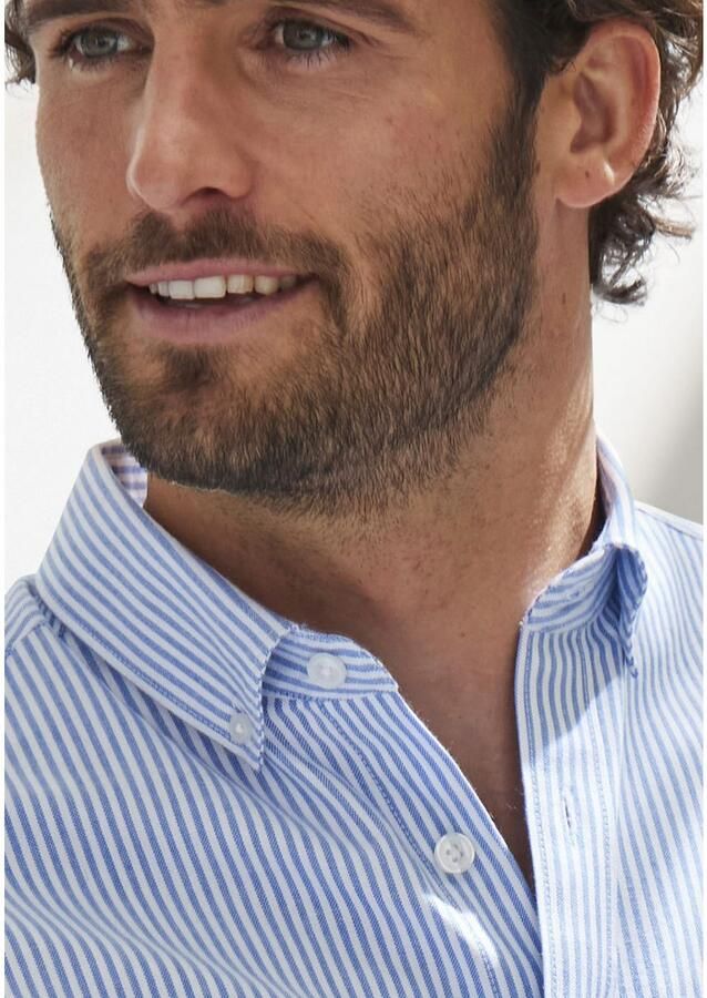 H.I.S Overhemd met lange mouwen Regular fit Oxford overhemd langarm met button-down-kraag van 100% katoen - Foto 3