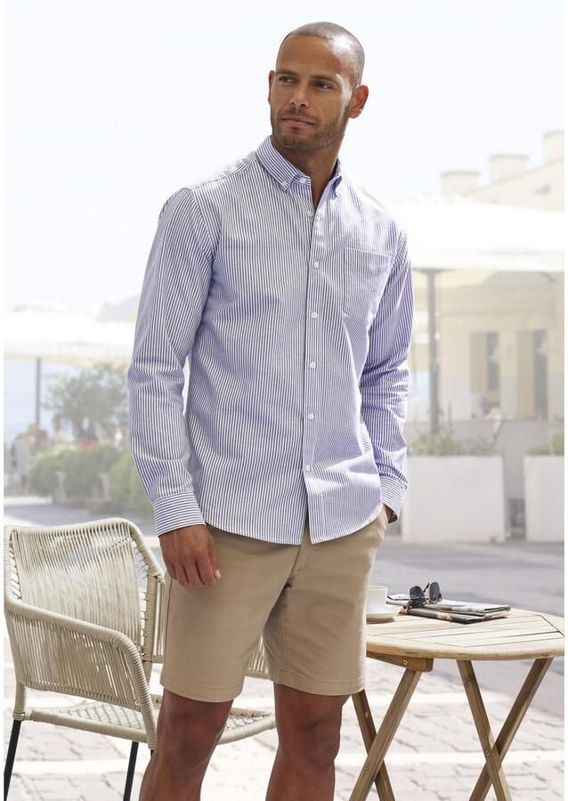 H.I.S Overhemd met lange mouwen Regular fit Oxford overhemd langarm met button-down-kraag van 100% katoen - Foto 2
