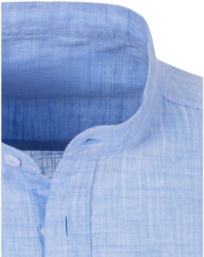 H.I.S Overhemd met lange mouwen Regular fit staande kraag shirt met borstzak 100% katoen