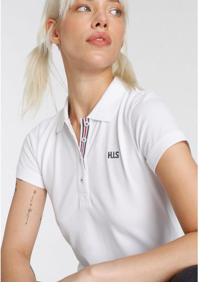 H.I.S Poloshirt Korte mouwen figuurvolgende pasvorm met klassieke polokraag (Set van 2)