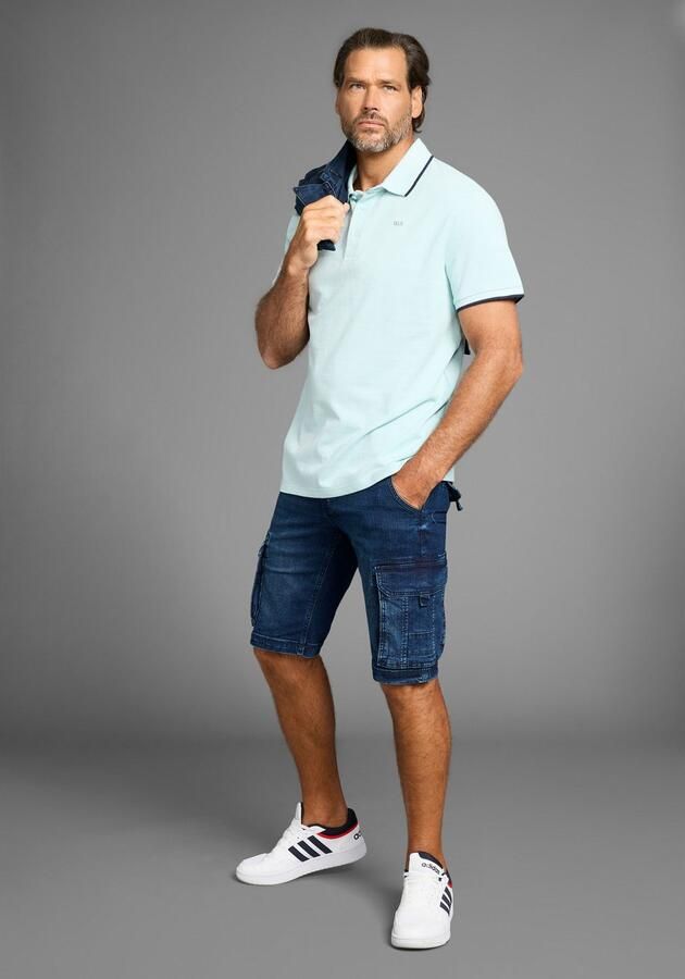 H.I.S Poloshirt met sportieve contraststrepen en logo-borduursel - Foto 4