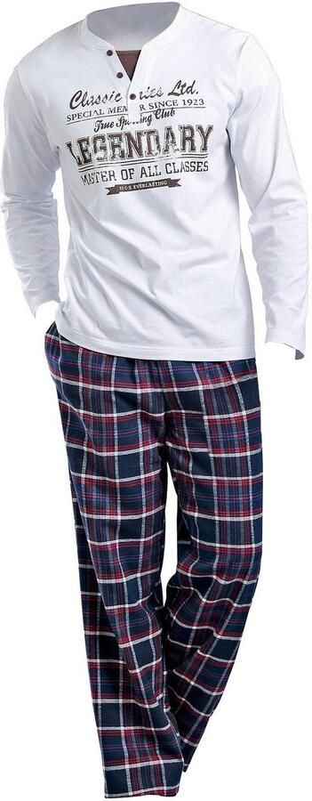 H.I.S Pyjama met flanellen broek (2-delig 1 stuk) - Foto 3