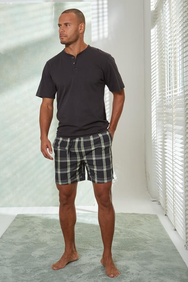 H.I.S Pyjama met geruite geweven shorts (2-delig 1 stuk) - Foto 2