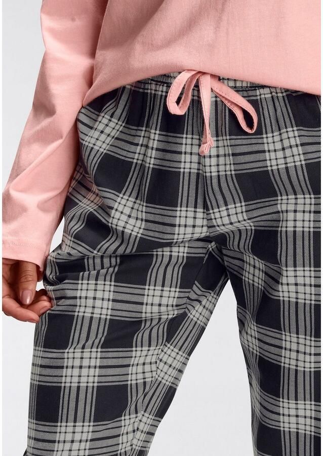 H.I.S Pyjama met geruite pyjamabroek (2-delig 1 stuk)