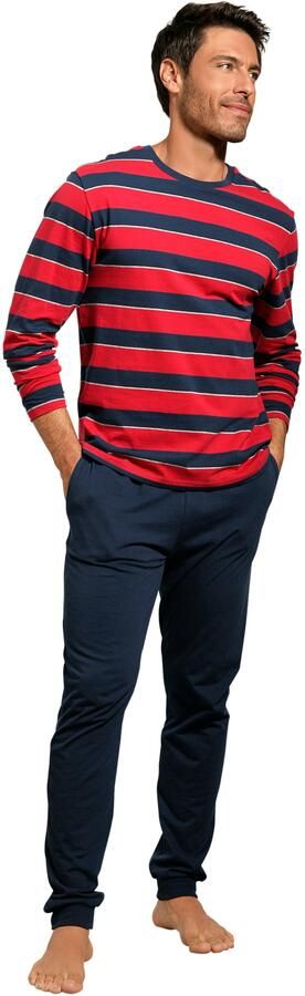 H.I.S Pyjama met ingewikkeld gestreept bovenstuk (2-delig 1 stuk) - Foto 6