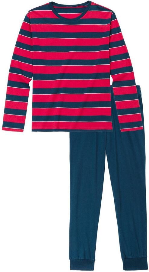 H.I.S Pyjama met ingewikkeld gestreept bovenstuk (2-delig 1 stuk) - Foto 4