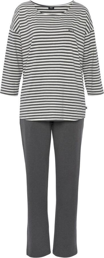 H.I.S Pyjama met logoborduursel op borsthoogte (2-delig) - Foto 5