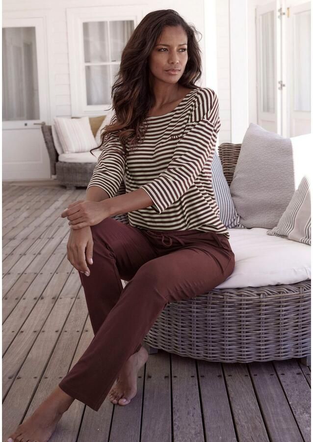 H.I.S Pyjama met logoborduursel op borsthoogte (2-delig) - Foto 2