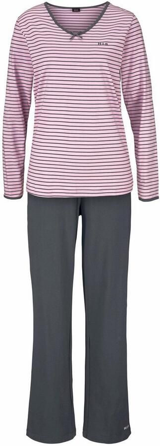 H.I.S Pyjama met strepen van voorgeverfd garen (2-delig 1 stuk) - Foto 8