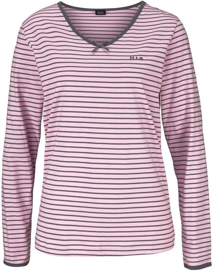 H.I.S Pyjama met strepen van voorgeverfd garen (2-delig 1 stuk) - Foto 2