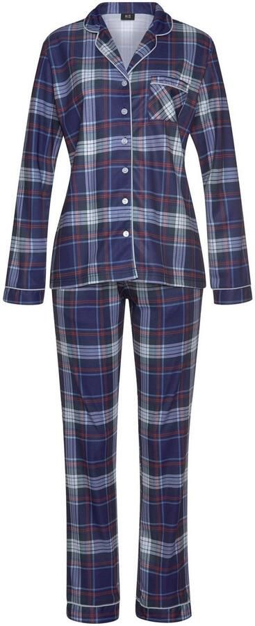 H.I.S Pyjama van flanel met alover ruitpatroon (set 2-delig) - Foto 3