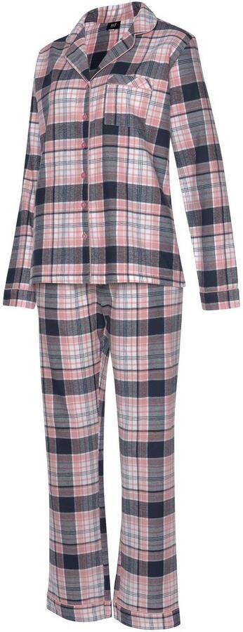 H.I.S Pyjama van flanel met alover ruitpatroon (set 2-delig) - Foto 5