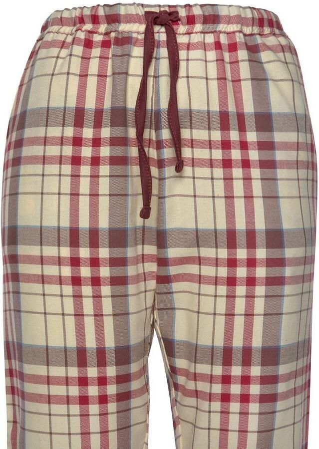 H.I.S Pyjama van flanel met alover ruitpatroon (set 2-delig)