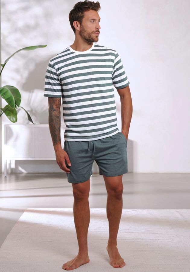 H.I.S Pyjama van katoenmix (2-delig 1 stuk)