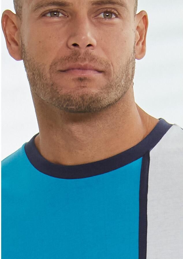 H.I.S Pyjama voor heren Pyjama met brede streep (2-delig 1 stuk)