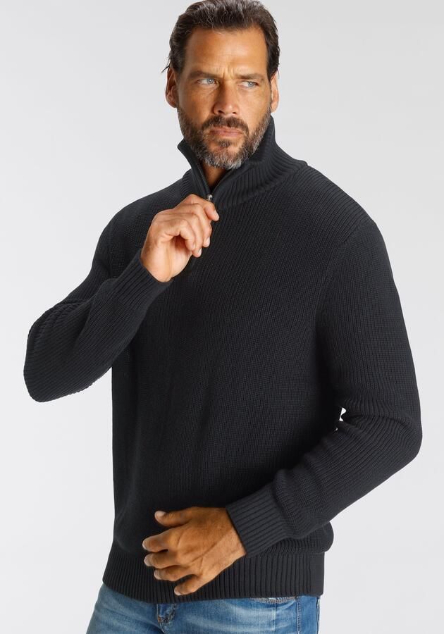 H.I.S Schipperstrui met logo-ritssluiting - Foto 7