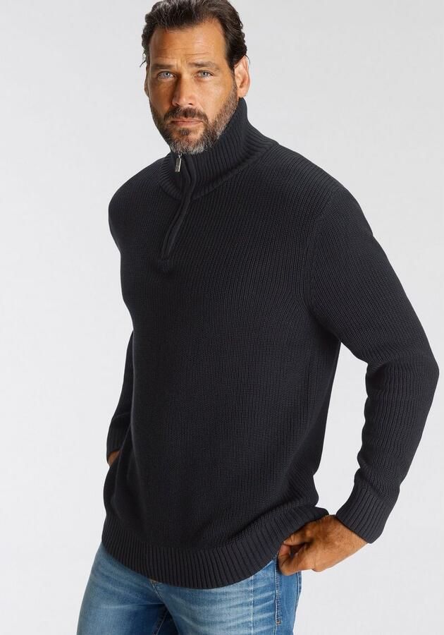 H.I.S Schipperstrui met logo-ritssluiting - Foto 3