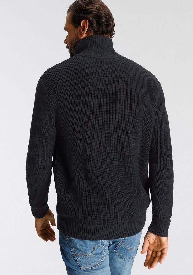 H.I.S Schipperstrui met logo-ritssluiting - Foto 4