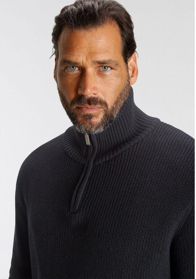 H.I.S Schipperstrui met logo-ritssluiting - Foto 2