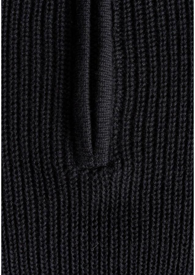 H.I.S Schipperstrui met logo-ritssluiting