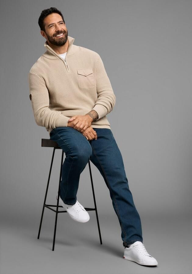 H.I.S Schipperstrui Nieuwe collectie! Highlight ribbel-look! met borstzak perfect voor het koudere seizoen - Foto 6