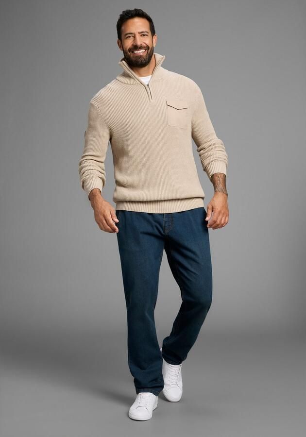 H.I.S Schipperstrui Nieuwe collectie! Highlight ribbel-look! met borstzak perfect voor het koudere seizoen - Foto 3