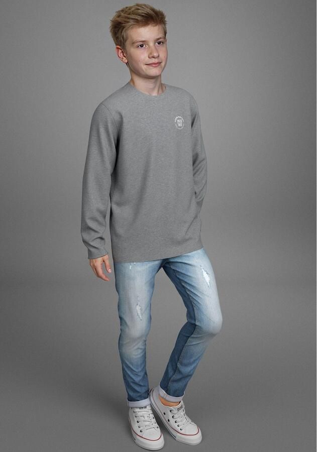 H.I.S Shirt met lange mouwen 2-pack shirts met logo-opdruk NIEUW: voor TEENS! 2-pack shirts (set 2-delig 2) - Foto 6