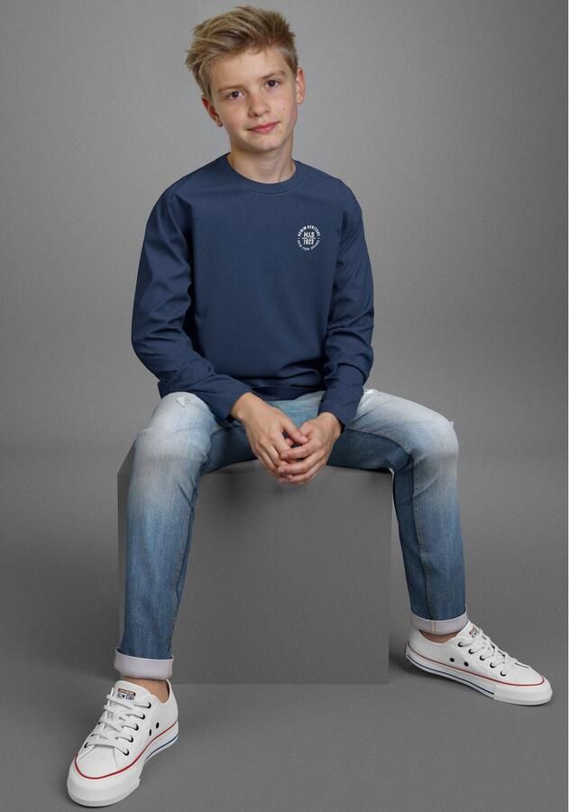 H.I.S Shirt met lange mouwen 2-pack shirts met logo-opdruk NIEUW: voor TEENS! 2-pack shirts (set 2-delig 2) - Foto 7