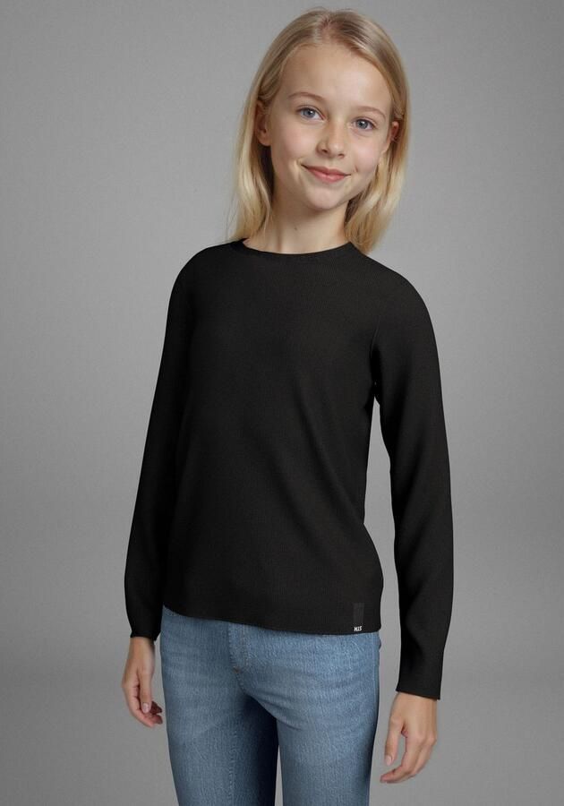 H.I.S Shirt met lange mouwen 2-pack shirts van ribstof NIEUW: voor TIENERS! 2-pack basic shirts met lange mouwen (2-delig) - Foto 6