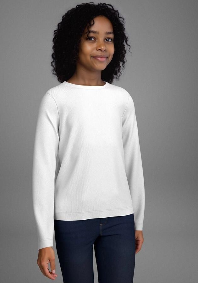 H.I.S Shirt met lange mouwen 2-pack shirts van ribstof NIEUW: voor TIENERS! 2-pack basic shirts met lange mouwen (2-delig) - Foto 9