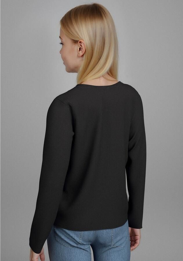 H.I.S Shirt met lange mouwen 2-pack shirts van ribstof NIEUW: voor TIENERS! 2-pack basic shirts met lange mouwen (2-delig) - Foto 4