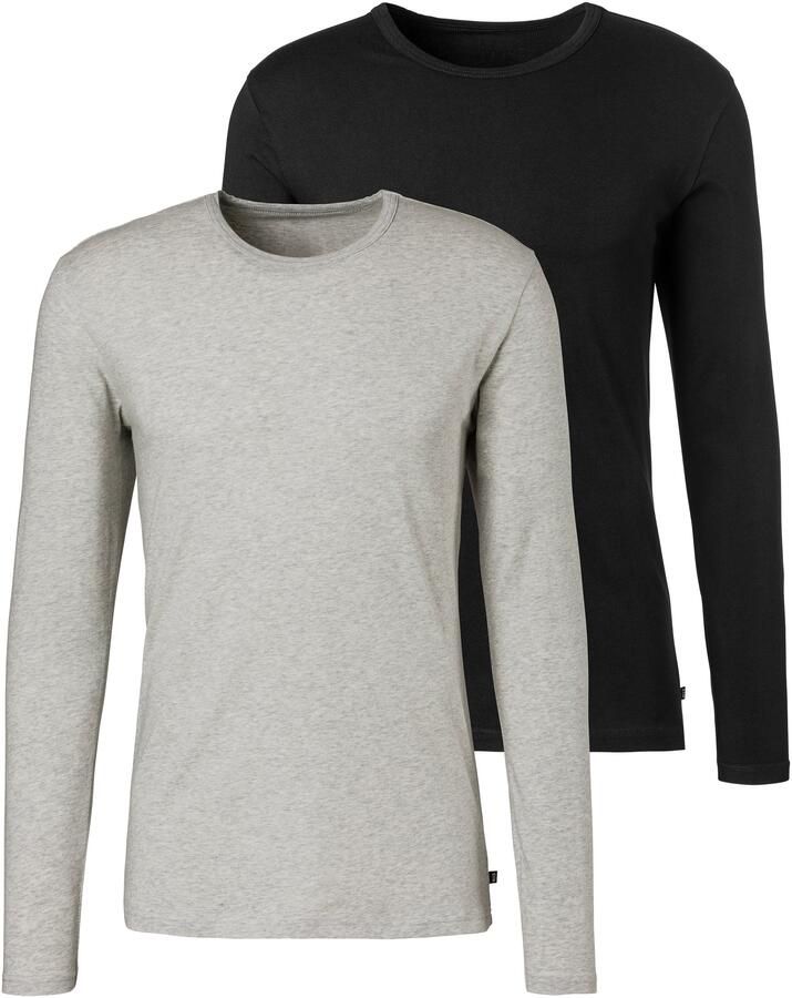 H.I.S Shirt met lange mouwen Dubbelpack onderhemd van katoenmix (2-delig Set van 2) - Foto 5