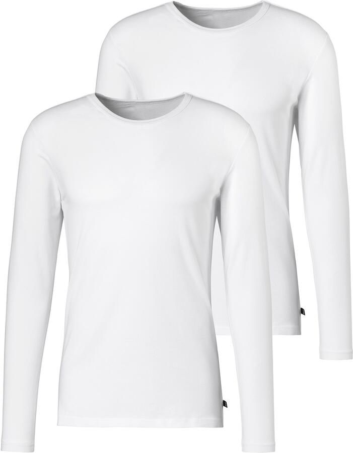 H.I.S Shirt met lange mouwen Dubbelpack onderhemd van katoenmix (2-delig Set van 2) - Foto 3