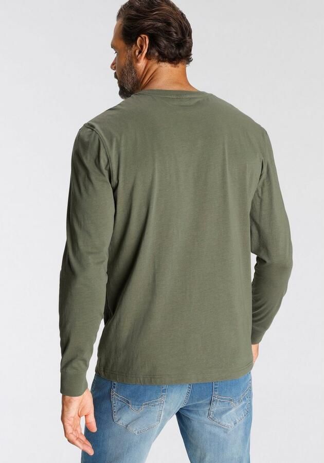 H.I.S Shirt met lange mouwen Lange mouwen bedrukt ronde hals van 100% katoen (2-delig Set van 2) - Foto 6