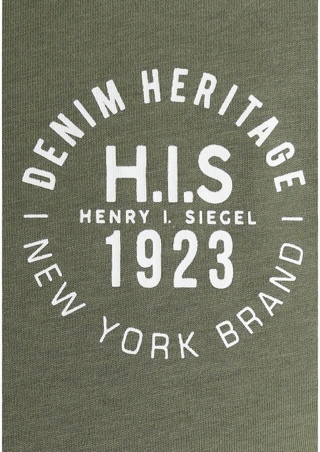H.I.S Shirt met lange mouwen Lange mouwen bedrukt ronde hals van 100% katoen (2-delig Set van 2) - Foto 2